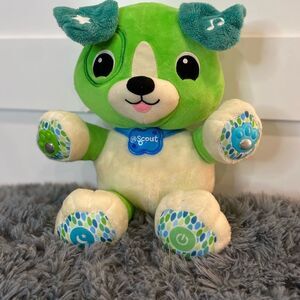 LeapFrog Scout Plush Interactive Toy – 14" Tall Green Talking Dog